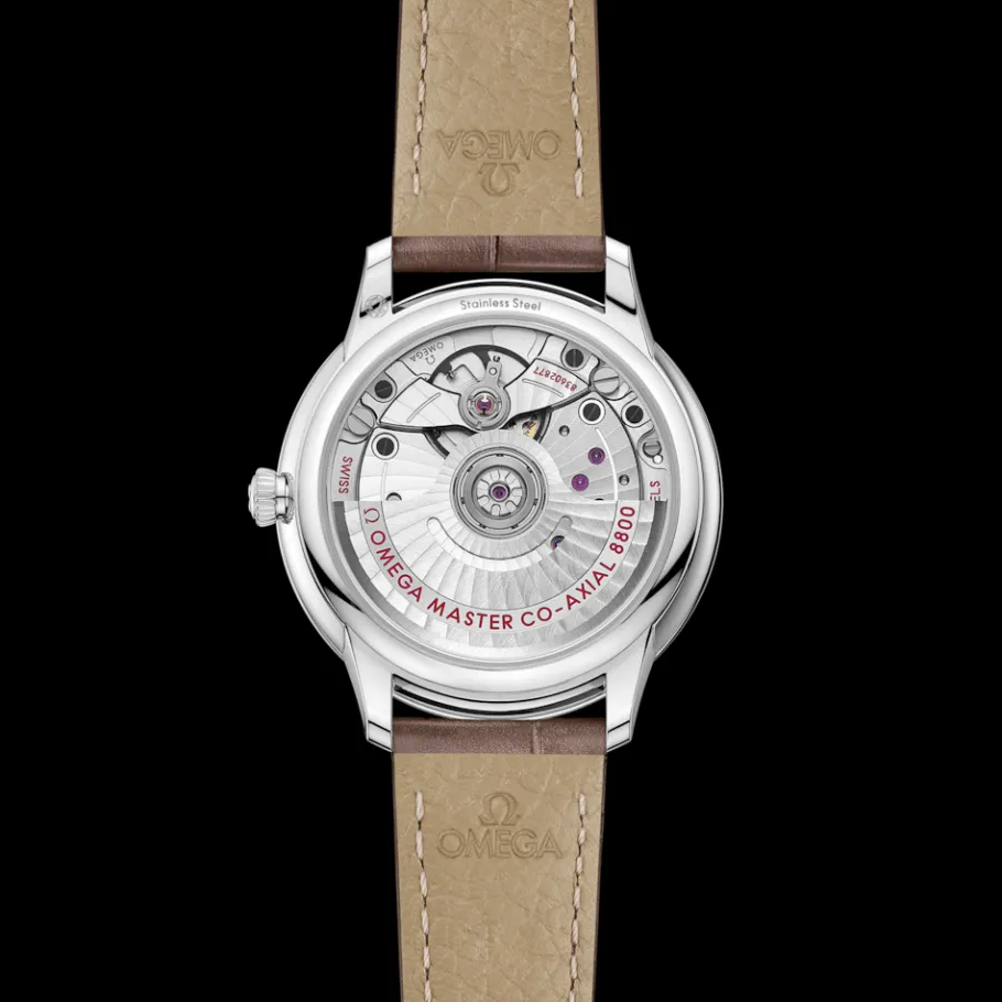 34 mm, acier sur bracelet en cuir|OMEGA Fashion