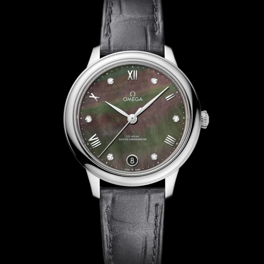 34 mm, acier sur bracelet en cuir|OMEGA Hot