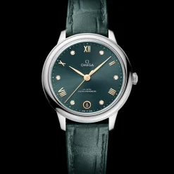 34 mm, acier sur bracelet en cuir|OMEGA Online