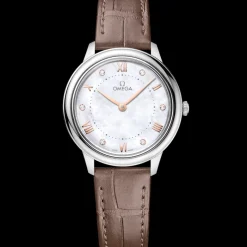 30 mm, acier sur bracelet en cuir|OMEGA Sale