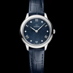 27,5 mm, acier sur bracelet en cuir|OMEGA Discount