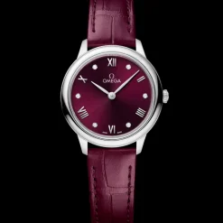 27,5 mm, acier sur bracelet en cuir|OMEGA New