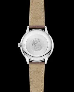 27,5 mm, acier sur bracelet en cuir|OMEGA New