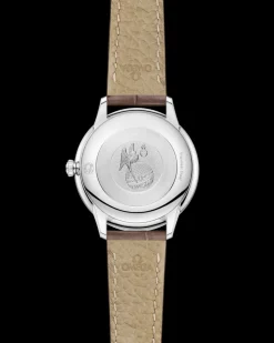 27,5 mm, acier sur bracelet en cuir|OMEGA Hot