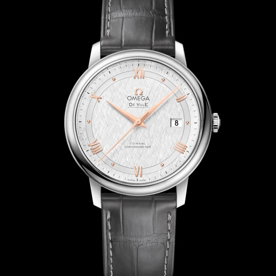 39,5 mm, acier sur bracelet en cuir|OMEGA Fashion