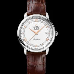 39,5 mm, acier sur bracelet en cuir|OMEGA Fashion