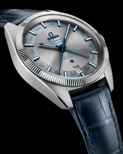 41 mm, acier sur bracelet en cuir|OMEGA Discount