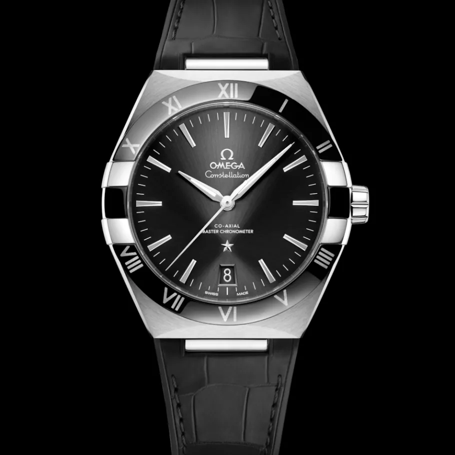 41 mm, acier sur bracelet en cuir|OMEGA Fashion