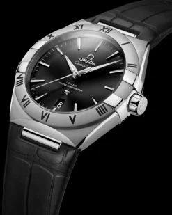 39 mm, acier sur bracelet en cuir|OMEGA New
