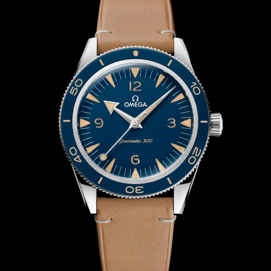 41 mm, acier sur bracelet en cuir|OMEGA Discount