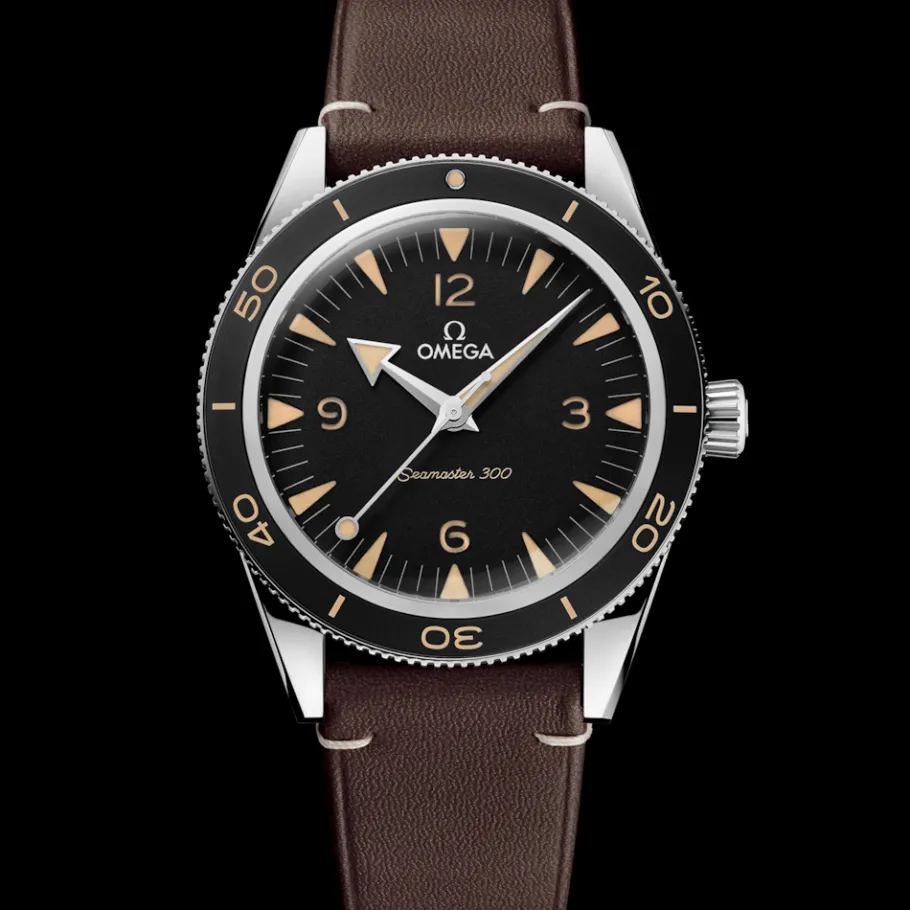 41 mm, acier sur bracelet en cuir|OMEGA Clearance