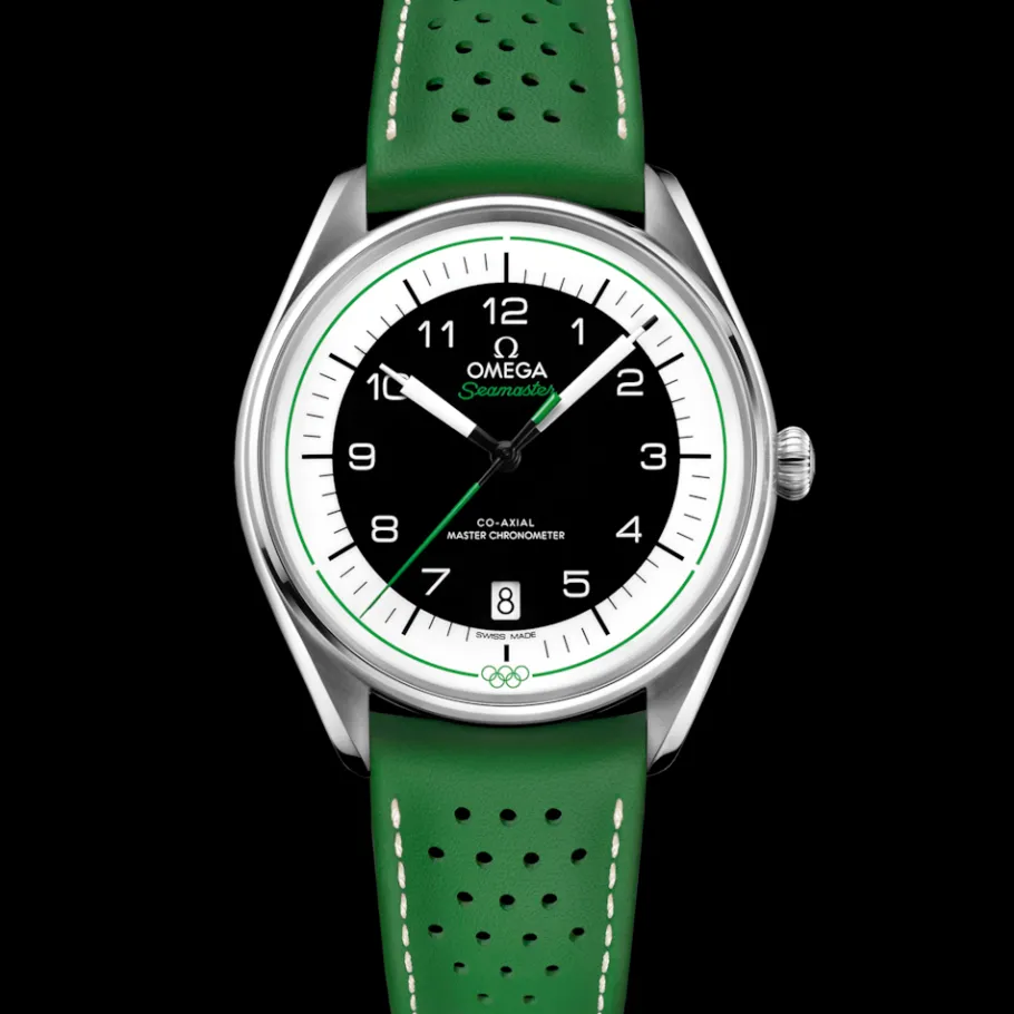 39,5 mm, acier sur bracelet en cuir|OMEGA New