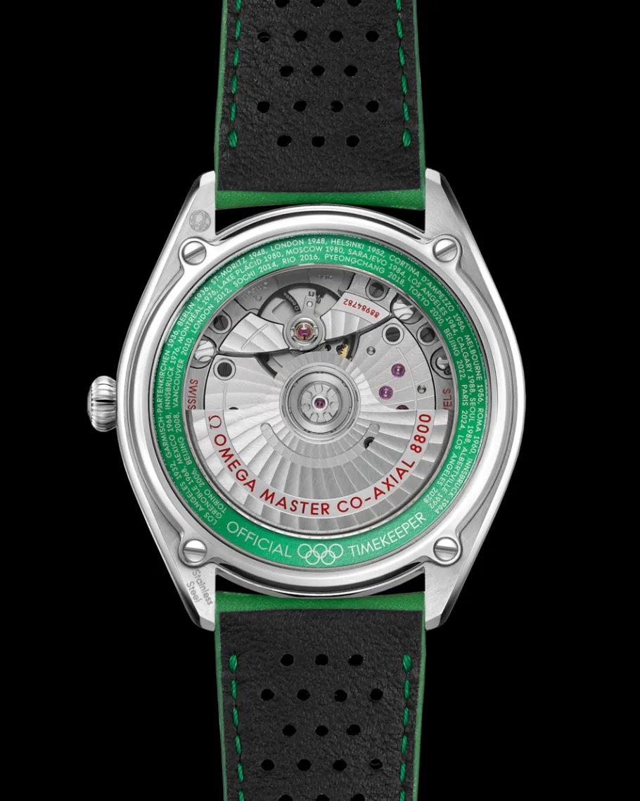 39,5 mm, acier sur bracelet en cuir|OMEGA New