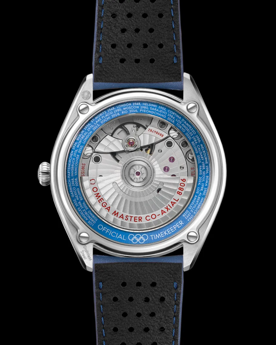 39,5 mm, acier sur bracelet en cuir|OMEGA New