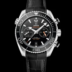 45,5 mm, acier sur bracelet en cuir doublé de caoutchouc|OMEGA New