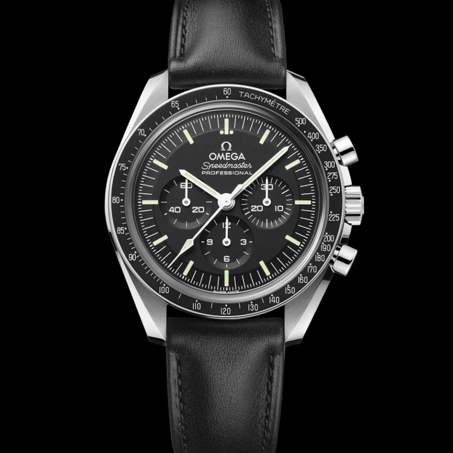 42 mm, acier sur bracelet en cuir|OMEGA Hot