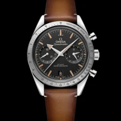 40,5 mm, acier sur bracelet en cuir|OMEGA Clearance