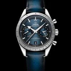 40,5 mm, acier sur bracelet en cuir|OMEGA Discount