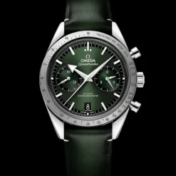 40,5 mm, acier sur bracelet en cuir|OMEGA Discount