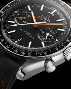 44,25 mm, acier sur bracelet en cuir|OMEGA Online