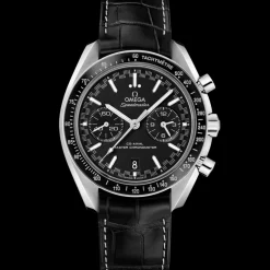 44,25 mm, acier sur bracelet en cuir|OMEGA New