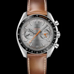 44,25 mm, acier sur bracelet en cuir|OMEGA Sale