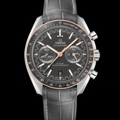 44,25 mm, acier sur bracelet en cuir|OMEGA Clearance