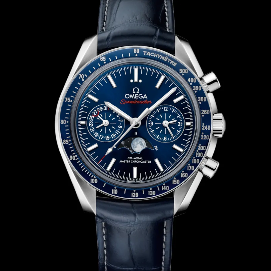 44,25 mm, acier sur bracelet en cuir|OMEGA Best