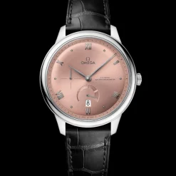 41 mm, acier sur bracelet en cuir|OMEGA New