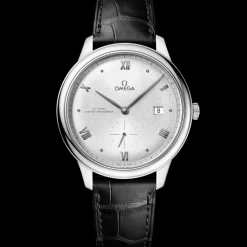 41 mm, acier sur bracelet en cuir|OMEGA New