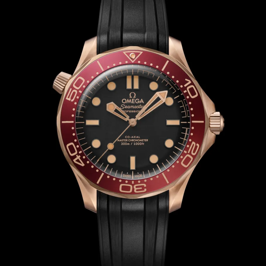 42 mm, Bronze gold sur bracelet caoutchouc|OMEGA New