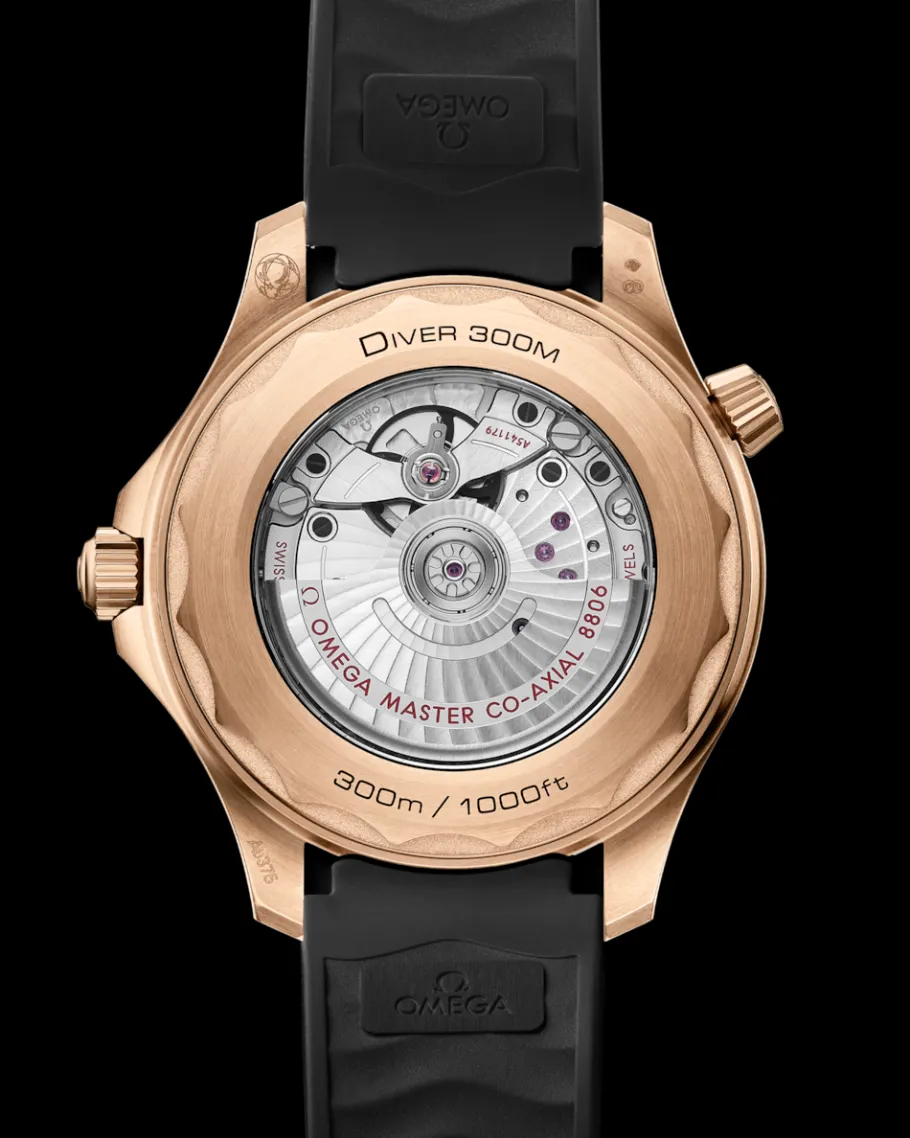 42 mm, Bronze gold sur bracelet caoutchouc|OMEGA New