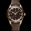 41 mm, Bronze gold sur bracelet en cuir|OMEGA Hot