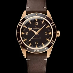 41 mm, Bronze gold sur bracelet en cuir|OMEGA Hot