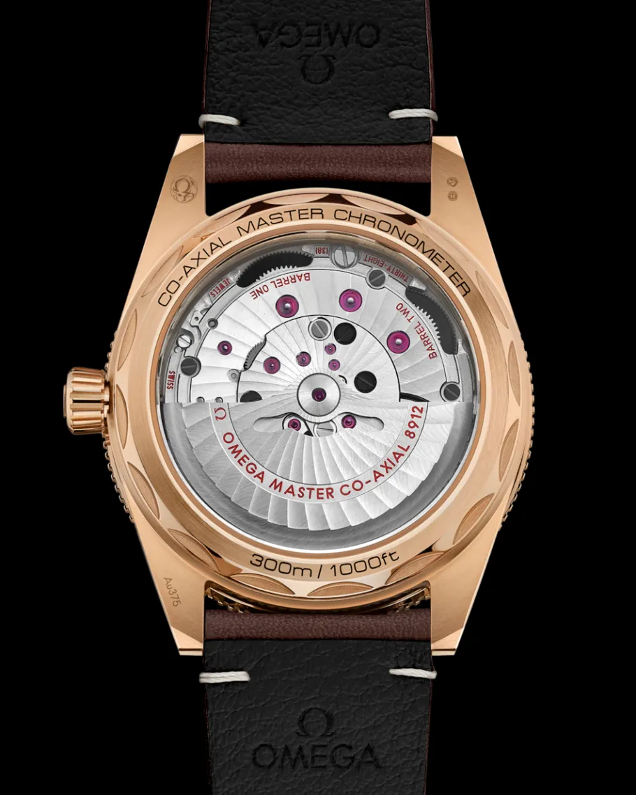 41 mm, Bronze gold sur bracelet en cuir|OMEGA Hot