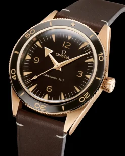 41 mm, Bronze gold sur bracelet en cuir|OMEGA Hot