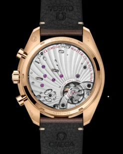 43 mm, Bronze gold sur bracelet en cuir|OMEGA New