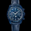 44,25 mm, céramique bleue sur bracelet en cuir|OMEGA Hot