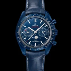 44,25 mm, céramique bleue sur bracelet en cuir|OMEGA Hot