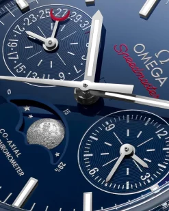 44,25 mm, céramique bleue sur bracelet en cuir|OMEGA Hot