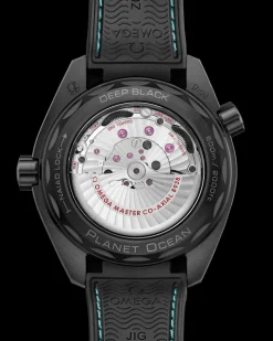 45,5 mm, céramique noire sur bracelet caoutchouc|OMEGA Discount