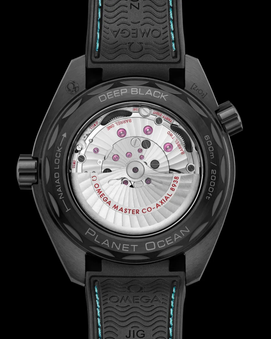 45,5 mm, céramique noire sur bracelet caoutchouc|OMEGA Discount