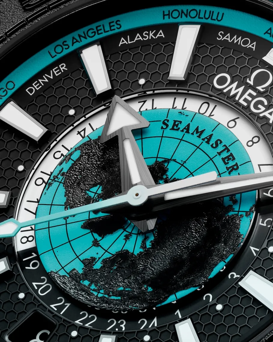 45,5 mm, céramique noire sur bracelet caoutchouc|OMEGA Discount