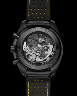 44,25 mm, céramique noire sur bracelet caoutchouc|OMEGA New