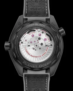 45,5 mm, céramique noire sur bracelet caoutchouc|OMEGA Hot