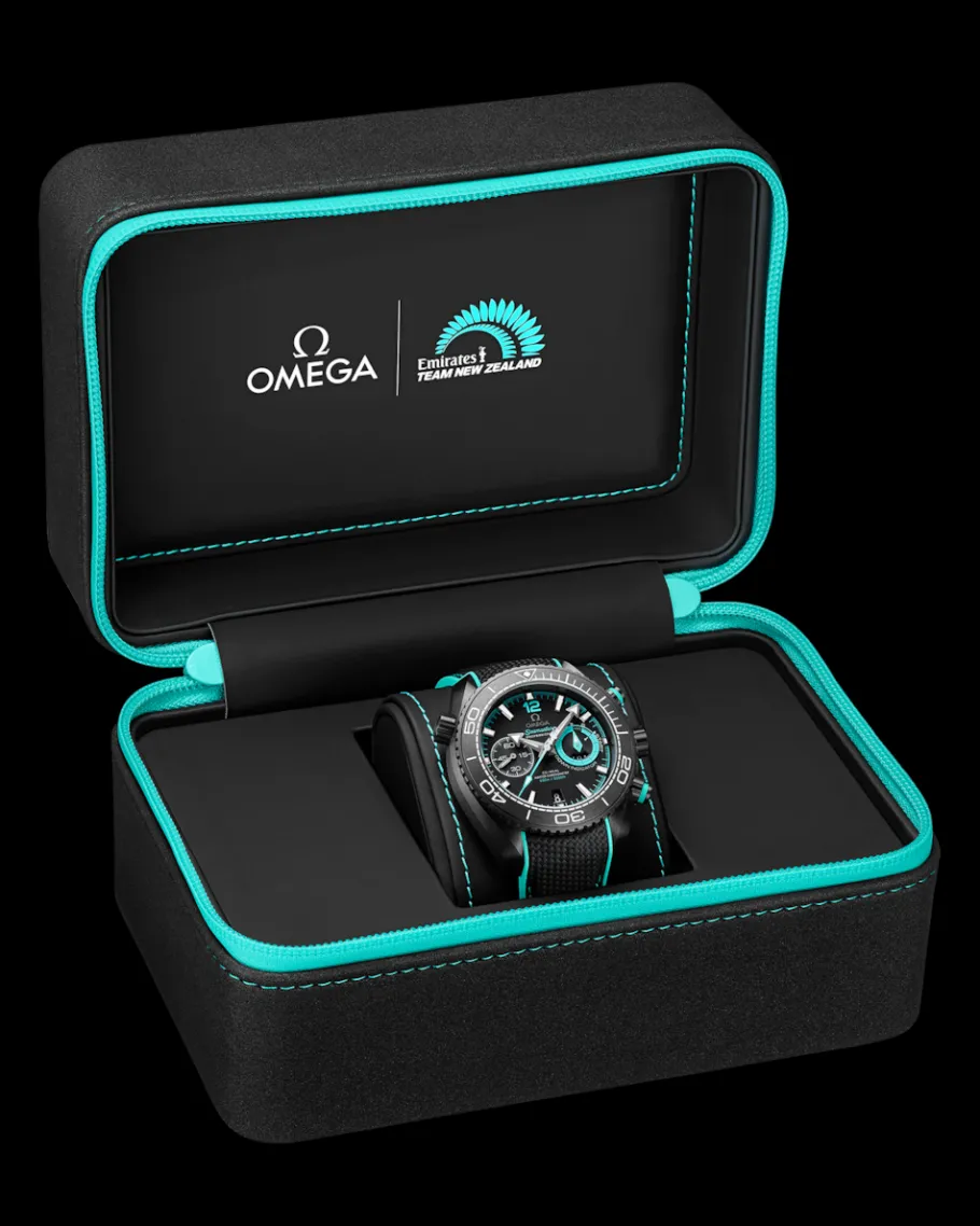 45,5 mm, céramique noire sur bracelet caoutchouc|OMEGA Outlet