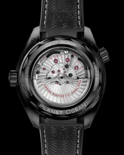 45,5 mm, céramique noire sur bracelet caoutchouc|OMEGA Outlet