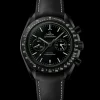 44,25 mm, céramique noire sur bracelet en cuir|OMEGA Online