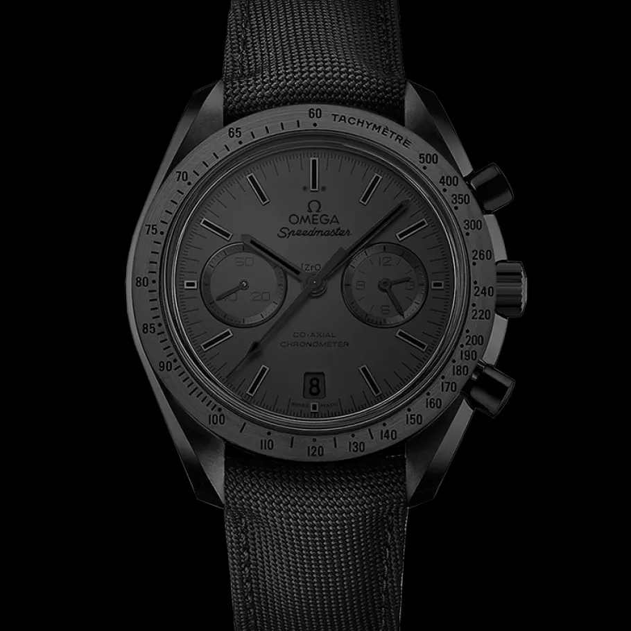44,25 mm, céramique noire sur bracelet en nylon|OMEGA New