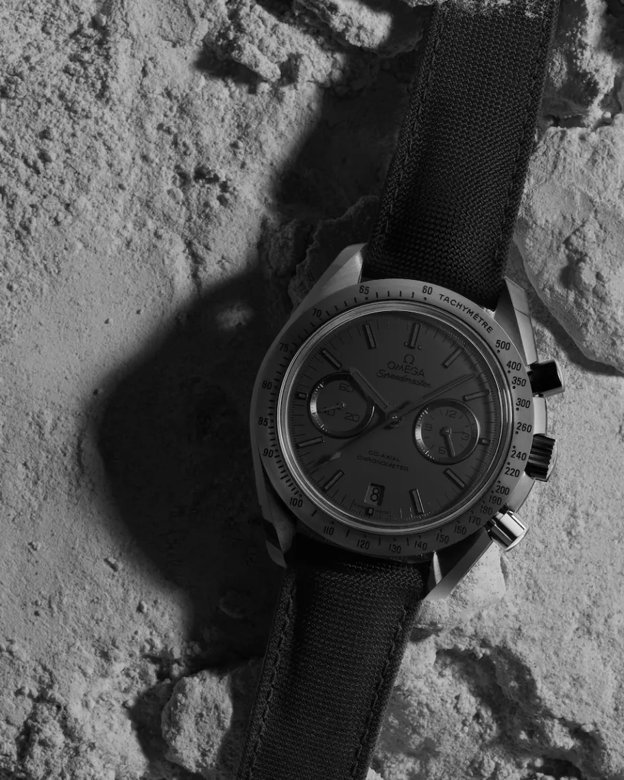 44,25 mm, céramique noire sur bracelet en nylon|OMEGA New